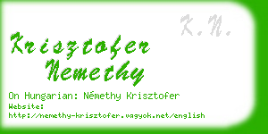 krisztofer nemethy business card