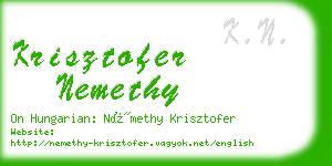 krisztofer nemethy business card